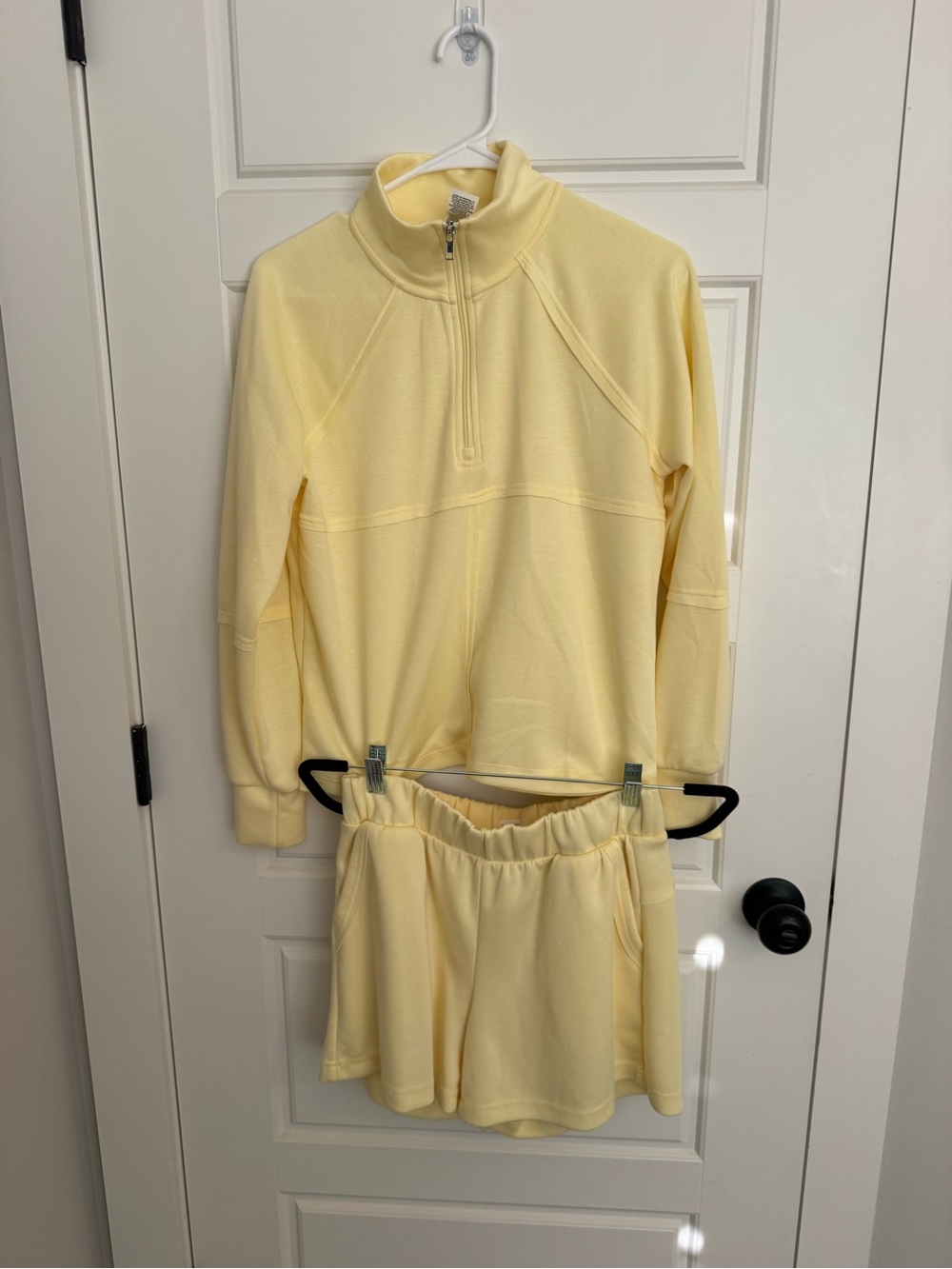 RBX Pale Yellow Quarter-Zip Top and Matching Skort Set